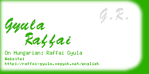 gyula raffai business card